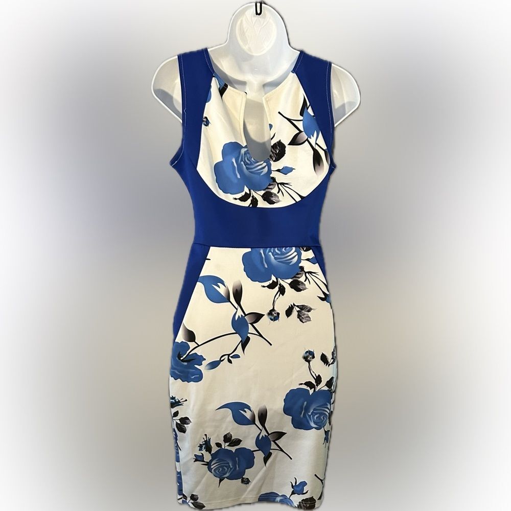 Blue floral Mini dress - Picture 2 of 5